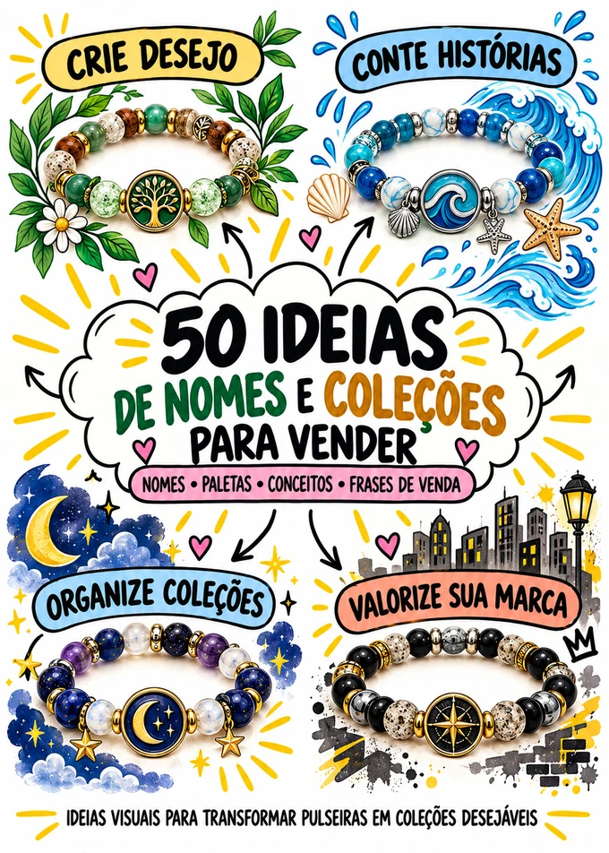 Capa do bônus 50 Ideias de Nomes e Coleções para Vender