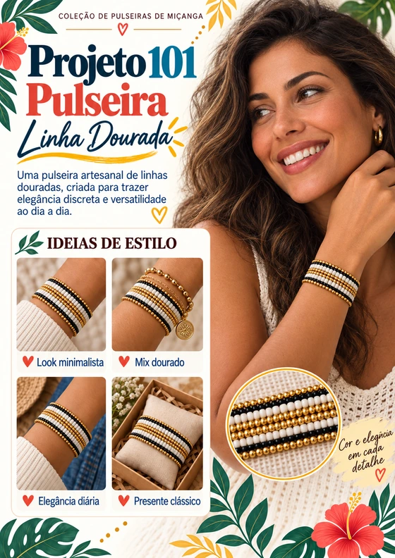 Página de apresentação do Projeto 101 — Pulseira Linha Dourada